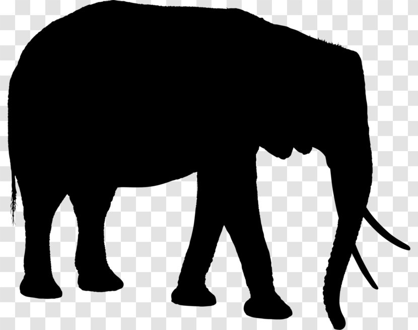 African Elephant Image Clip Art - Black - Sticker Transparent PNG