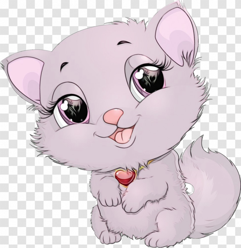 Cartoon Pink Nose Snout Whiskers Transparent PNG