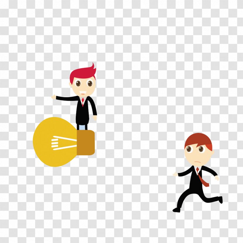 Businessperson Photography Euclidean Vector Illustration - Royaltyfree - Man On The Bulb Transparent PNG