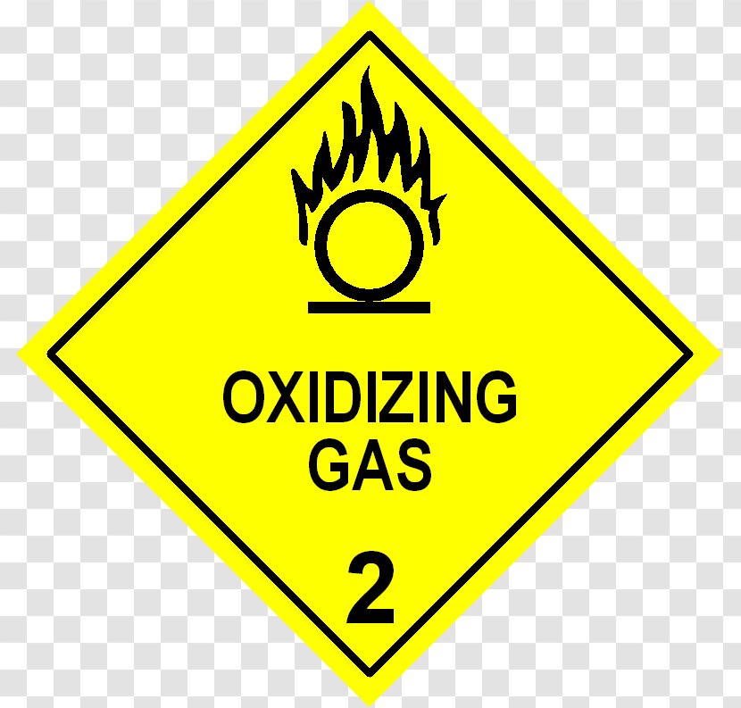 Dangerous Goods Label Oxidizing Agent Transport Combustibility And Flammability - Area Transparent PNG