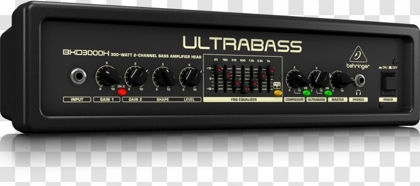 Guitar Amplifier Microphone BEHRINGER ULTRABASS BXD3000H Bass - Electronics Transparent PNG
