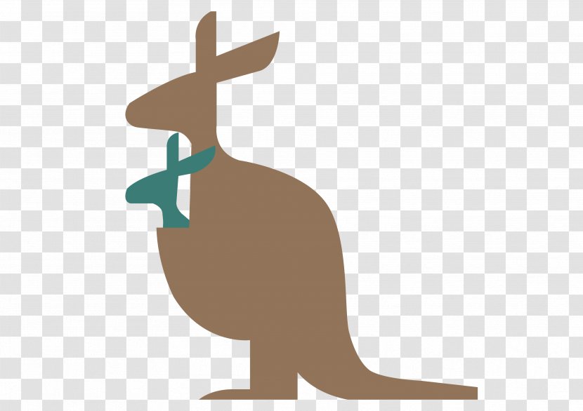 Kangaroo Macropodidae Nanny Family Child - Watercolor Transparent PNG