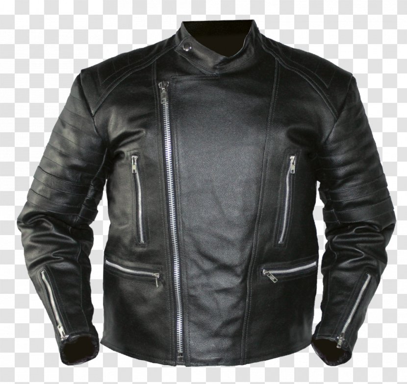 Leather Jacket Hoodie - Fashion - Black Image Transparent PNG