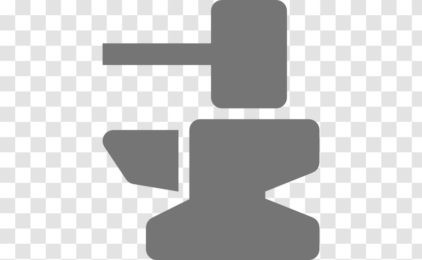 Blacksmith - Black And White - Anvil Transparent PNG