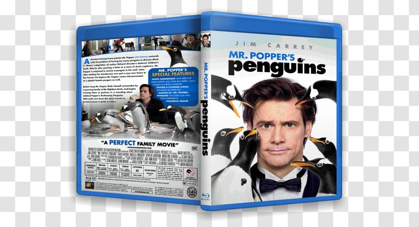 Jim Carrey Mr. Popper's Penguins Tom Popper Film Comedy - Mr Penguin Transparent PNG