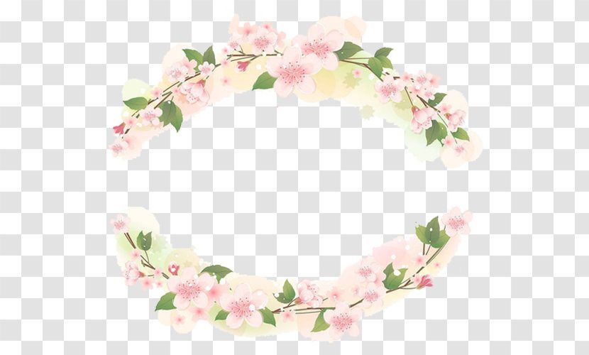 Circle Motif Flower - Solid Geometry - Pink Frame Transparent PNG