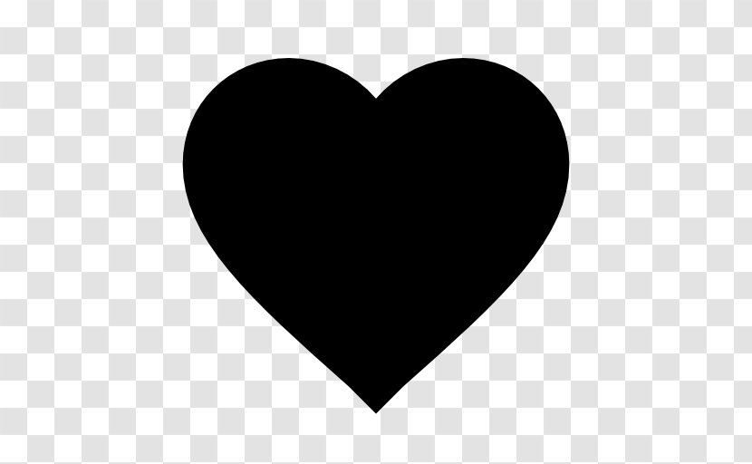 Heart Symbol - Cartoon - Black Shape Transparent PNG