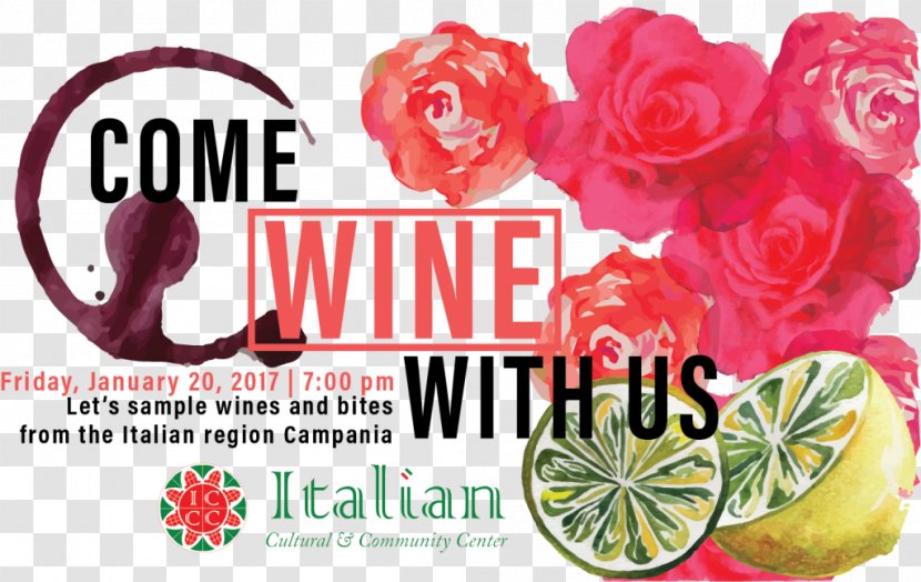 Garden Roses Italian Cuisine Pasta Culture Of Italy - Flower - Wine Transparent PNG