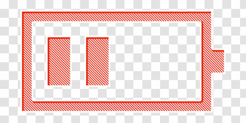 Battery Icon Charge Energy - Rectangle Red Transparent PNG