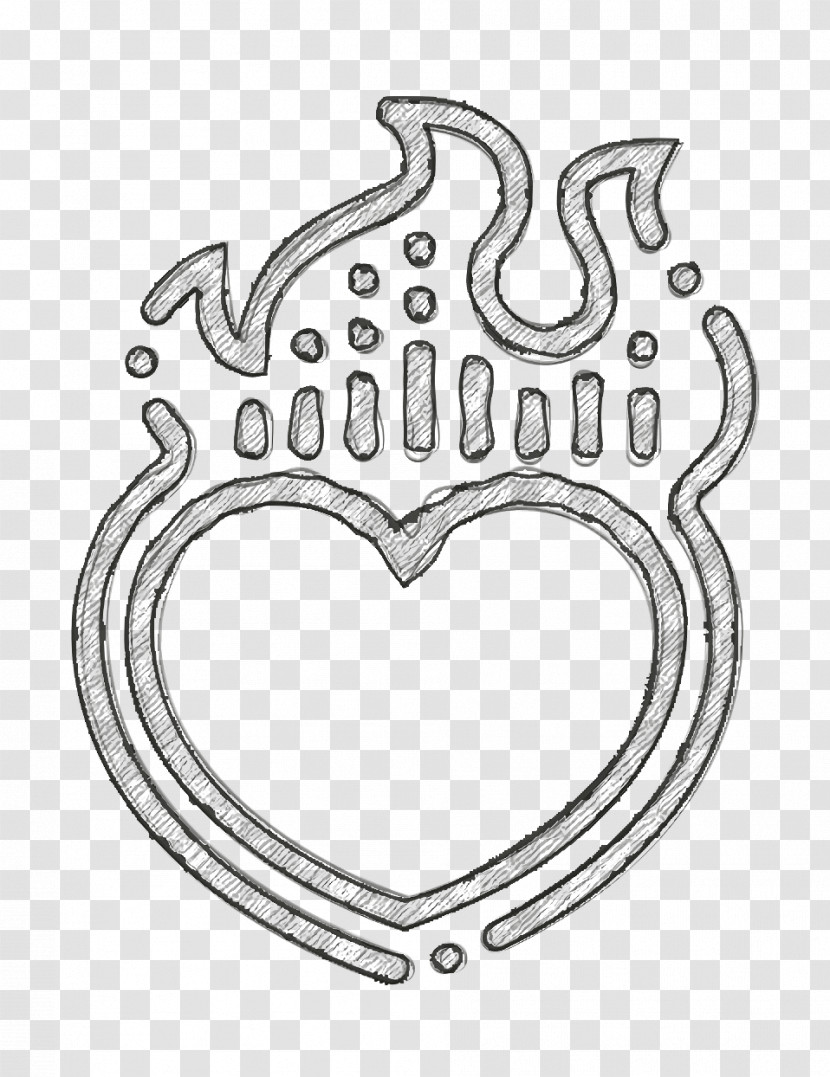 Fire Icon Heart Icon Love Icon Transparent PNG