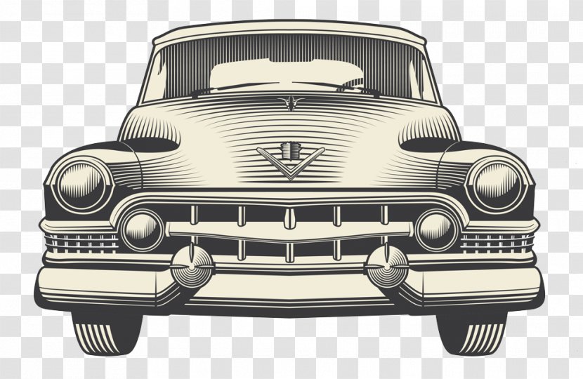 Vintage Car Drawing Mid-size Classic - Grille Transparent PNG