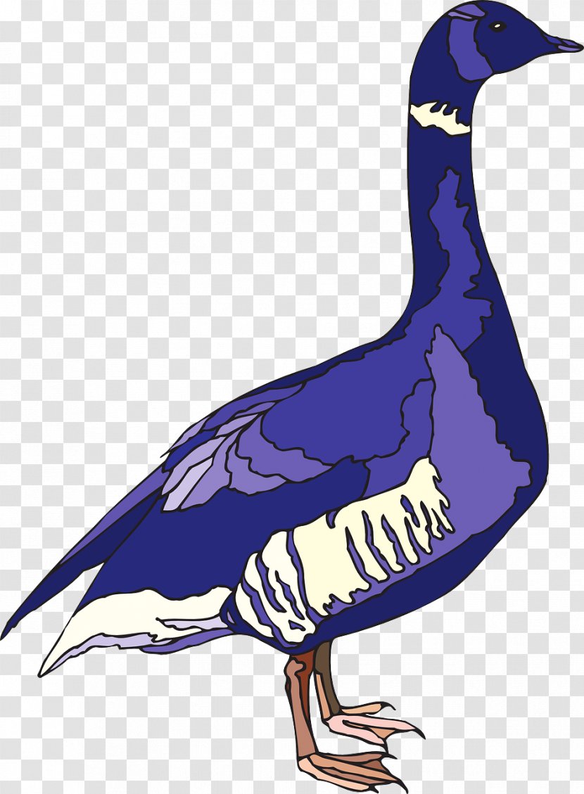 Goose Bird Blue Clip Art - Pixabay - Duck Transparent PNG