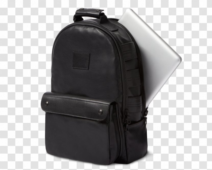 Backpack Black M - Leather Transparent PNG