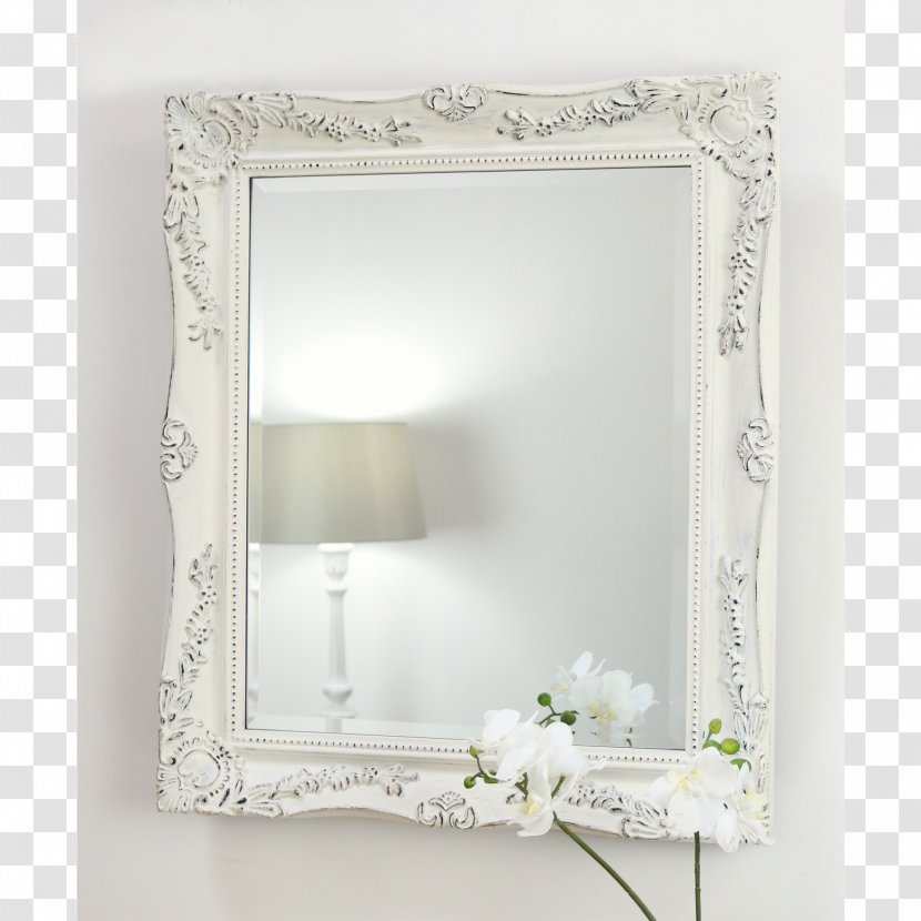 Picture Frames Mirror Shabby Chic White Color - Grey - Classical Decorative Material Transparent PNG