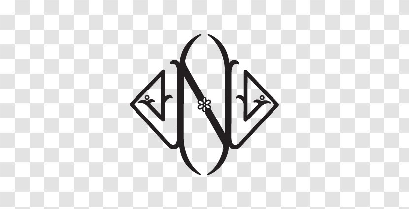 Logo Monogram Sign Surname - Black And White - Design Transparent PNG