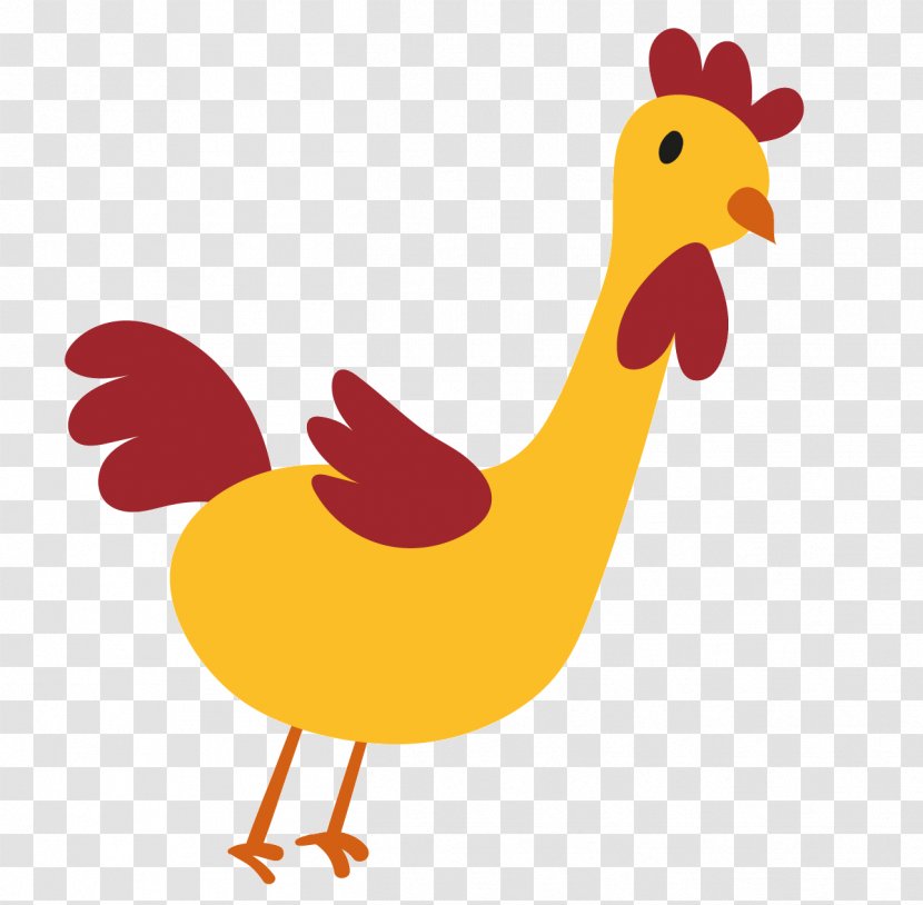 Image Cartoon Chicken Yellow Rooster - Galliformes Transparent PNG