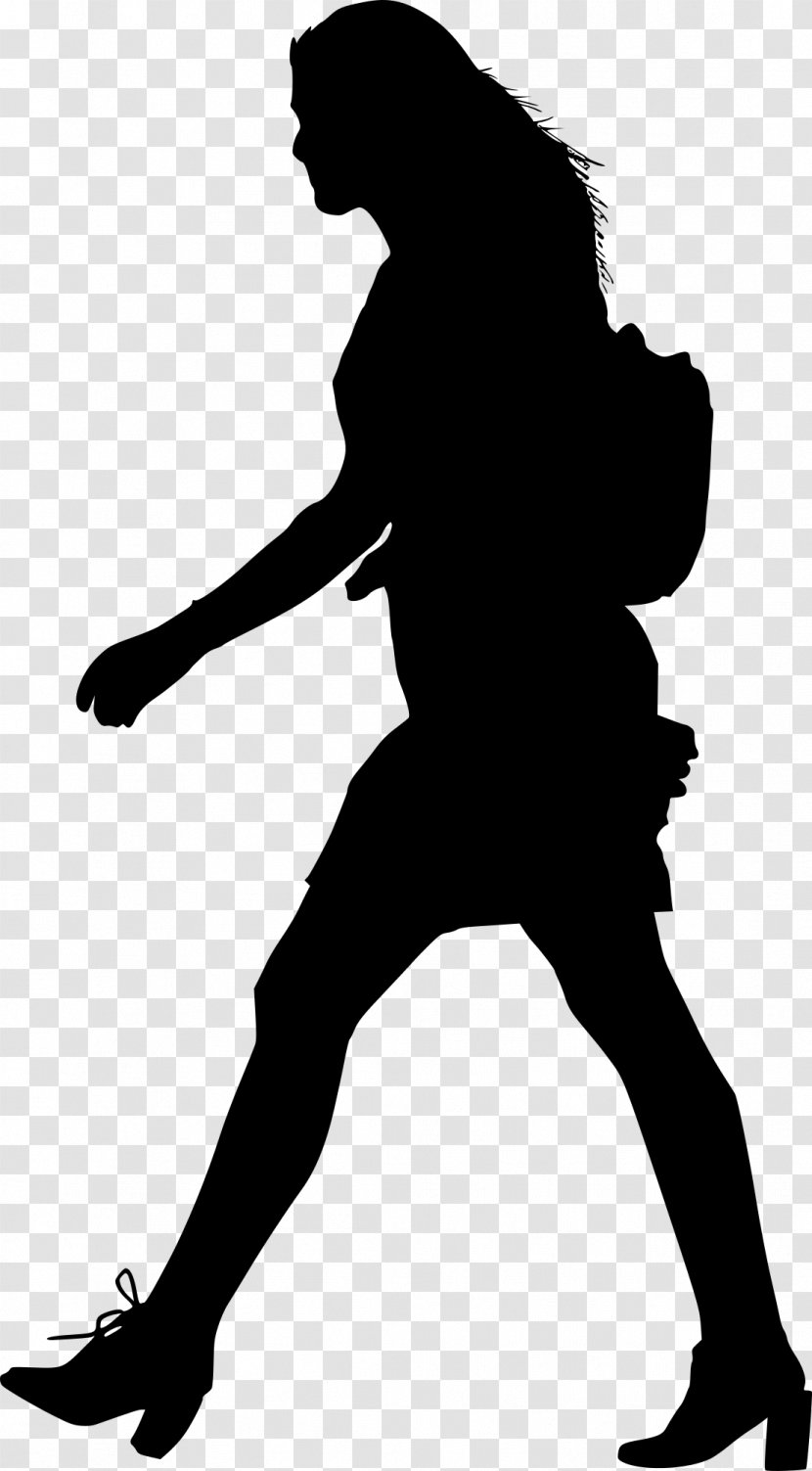 Woman Cartoon - Blackandwhite - Standing Transparent PNG