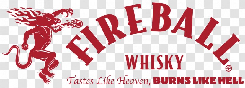Fireball Cinnamon Whisky Distilled Beverage Whiskey Canadian - Label Logo Transparent PNG