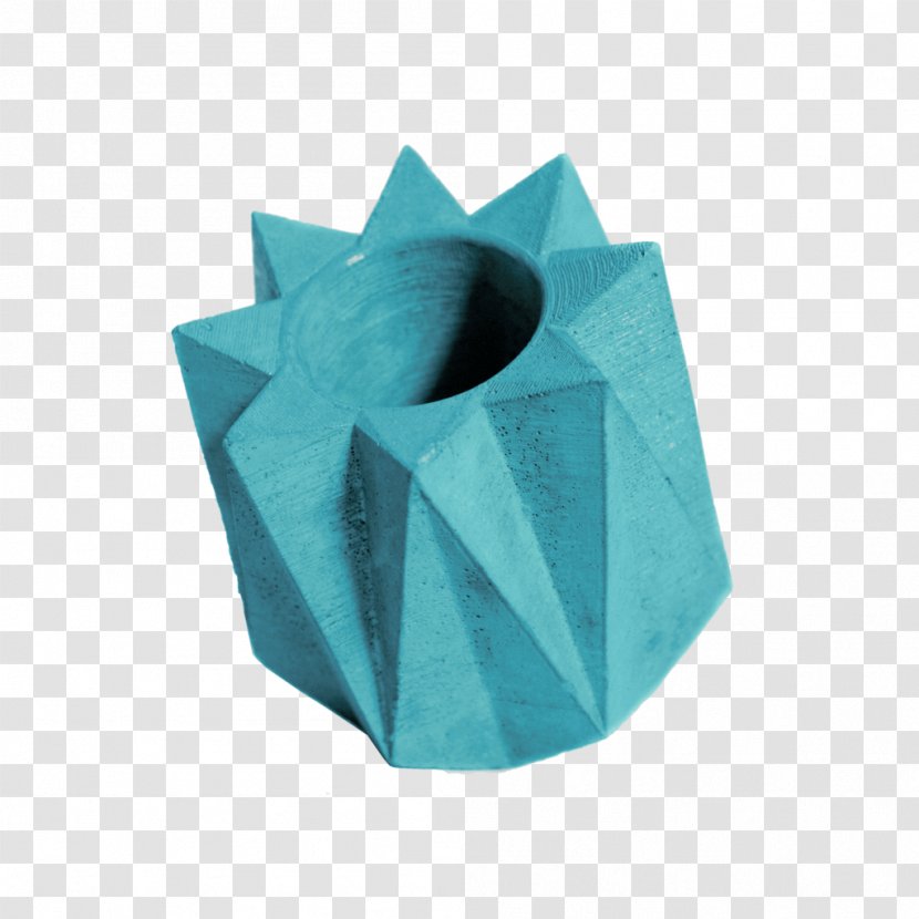 Origami Paper Flowerpot Proceso Artesanal Concrete Plastic - Cemento Transparent PNG
