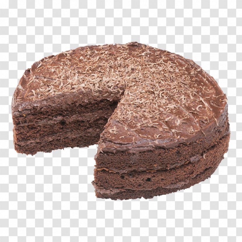 Fudge Cake Flourless Chocolate Brownie - Sugar Transparent PNG