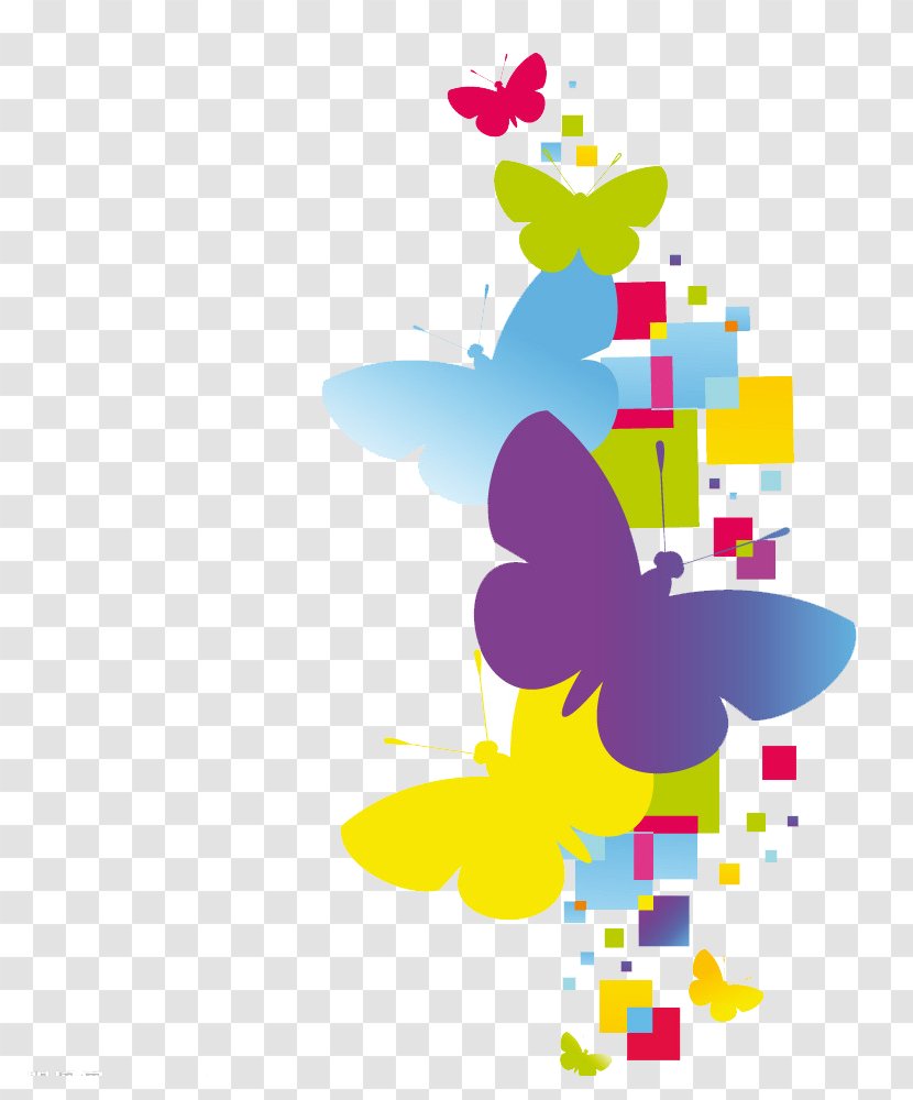 Butterfly Color Abstract Art Euclidean Vector Transparent PNG