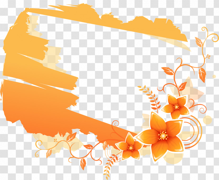 Yellow Flower Frame Vine Frame Foliage Vine Frame Transparent PNG