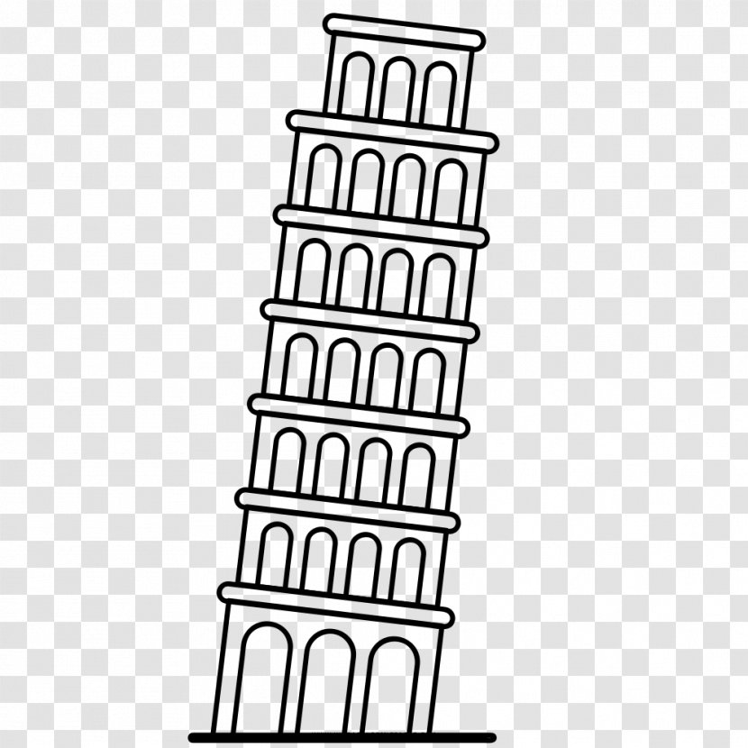Leaning Tower Of Pisa Eiffel London Drawing - Line Art Transparent PNG