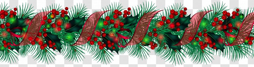 Christmas Decoration Garland Clip Art - Green Transparent PNG