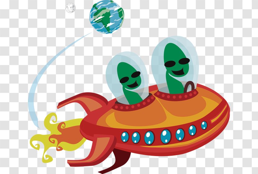 Clip Art - Organism - Alien Spaceship Vector Material Transparent PNG