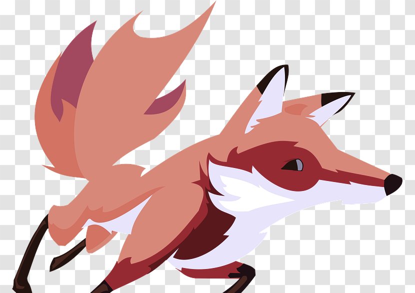 Cartoon Fox Red Fictional Character Animation - Tail Transparent PNG