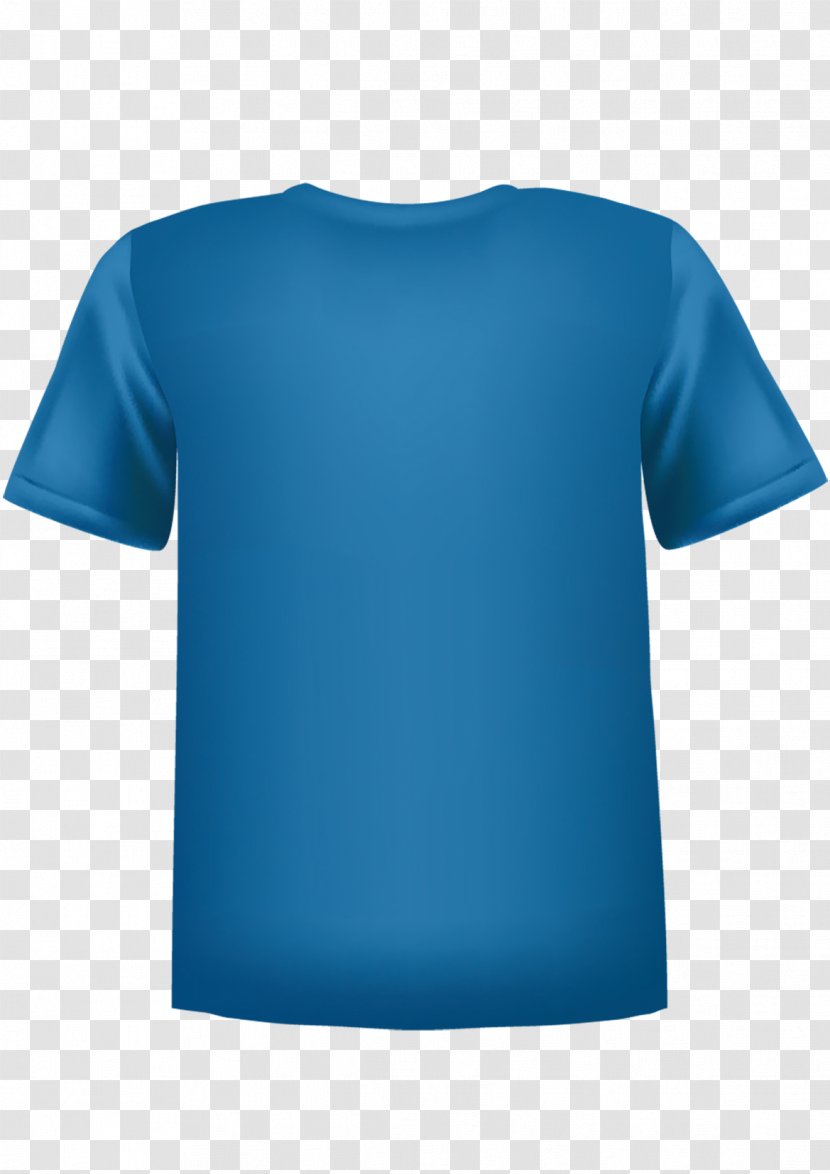 T-shirt Clothing Dress Shirt Polo - Shoulder - Blue Design Transparent PNG