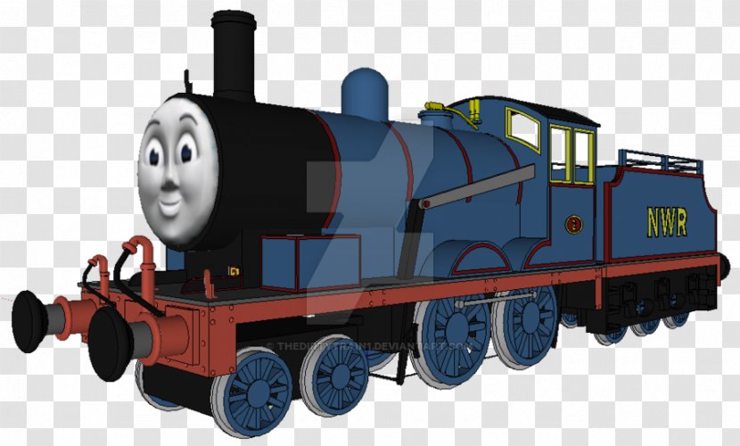 Thomas Edward The Blue Engine Train Locomotive - Friends Transparent PNG