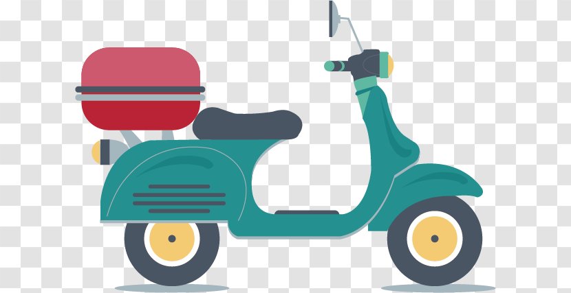Car Scooter Motorcycle Euclidean Vector - Cartoon Mini Moto Transparent PNG