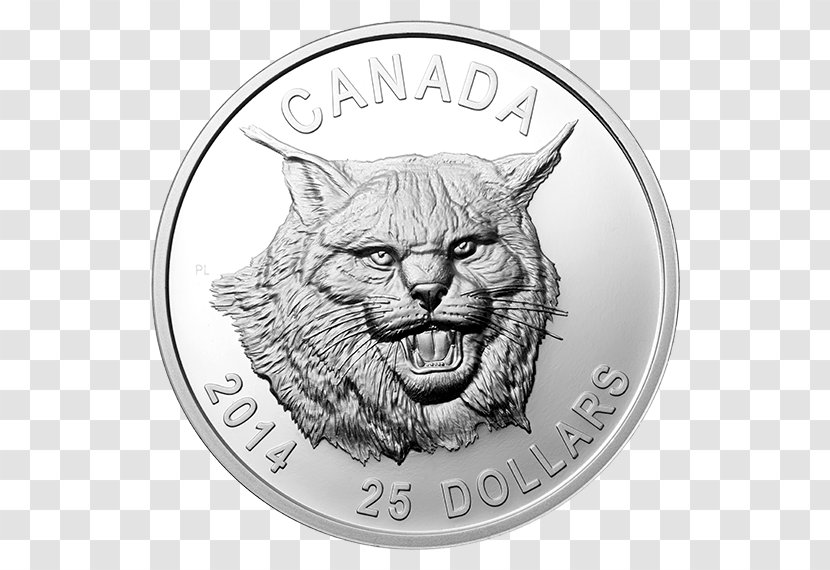 Coin Canada Lynx Silver Terrain - Silhouette - Canadian Transparent PNG