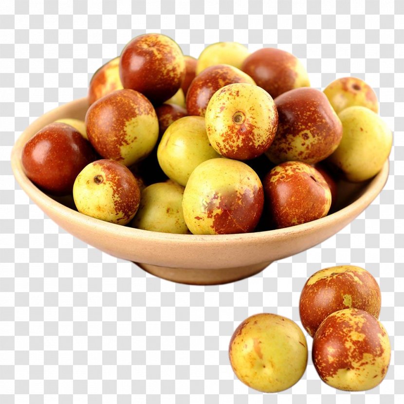 Dali County Dongzao Jujube Auglis Food - A Bowl Of Fresh Dates Transparent PNG