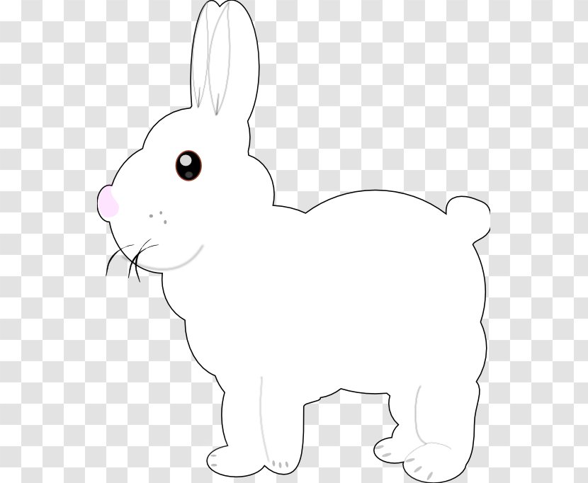 Hare Domestic Rabbit Easter Bunny Clip Art - Drawing Transparent PNG
