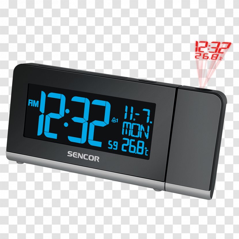Alarm Clocks Thermometer Sencor Display Device - Measuring Instrument - Clock Transparent PNG