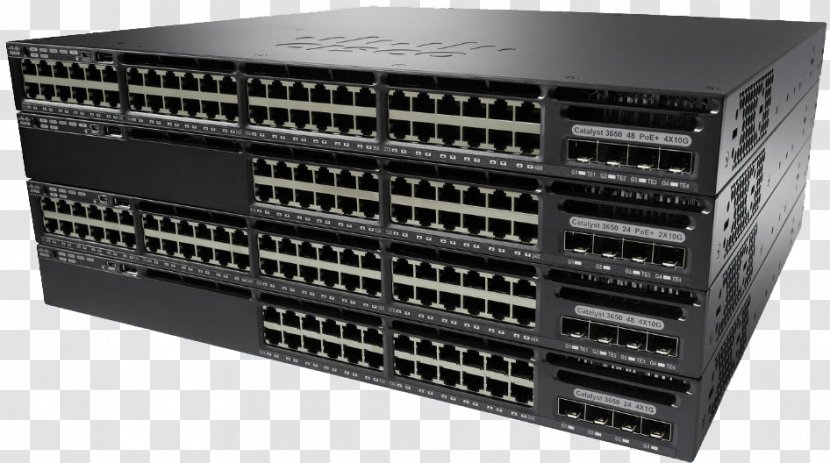 Network Switch Multilayer Cisco Catalyst Systems 10 Gigabit Ethernet - Cable Management Transparent PNG