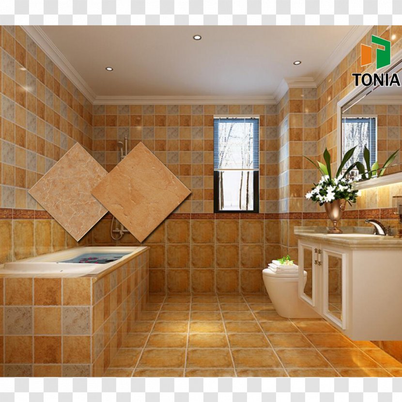 Tile Ceramic Bathroom Sidewalk Floor - Stone Transparent PNG