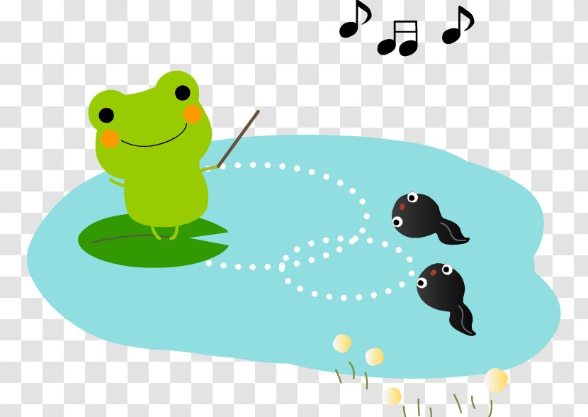 Frog Illustration Song Choir Image - Grass Transparent PNG