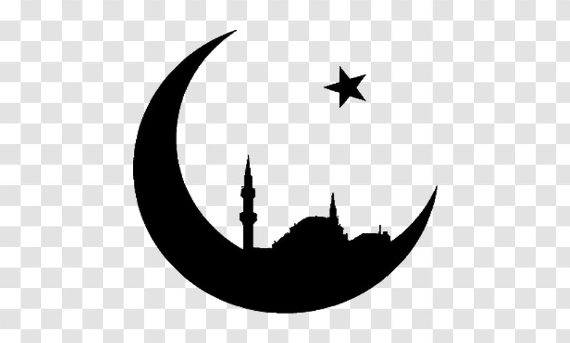 Islam - Monochrome Photography - Moon And StarBlack Transparent.Others Transparent PNG