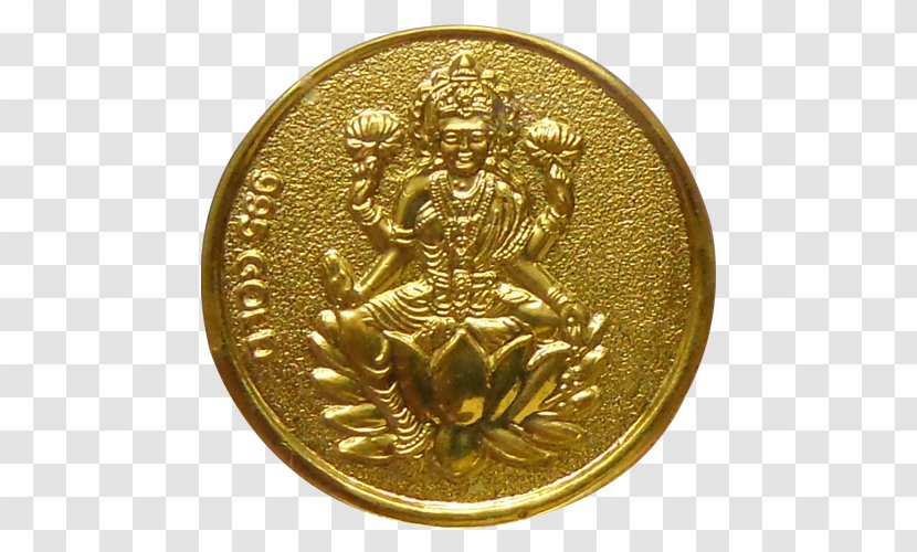 Gold Coin Silver Metal - Lakshmi Transparent PNG