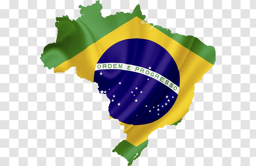 Flag Of Brazil - Map Transparent PNG