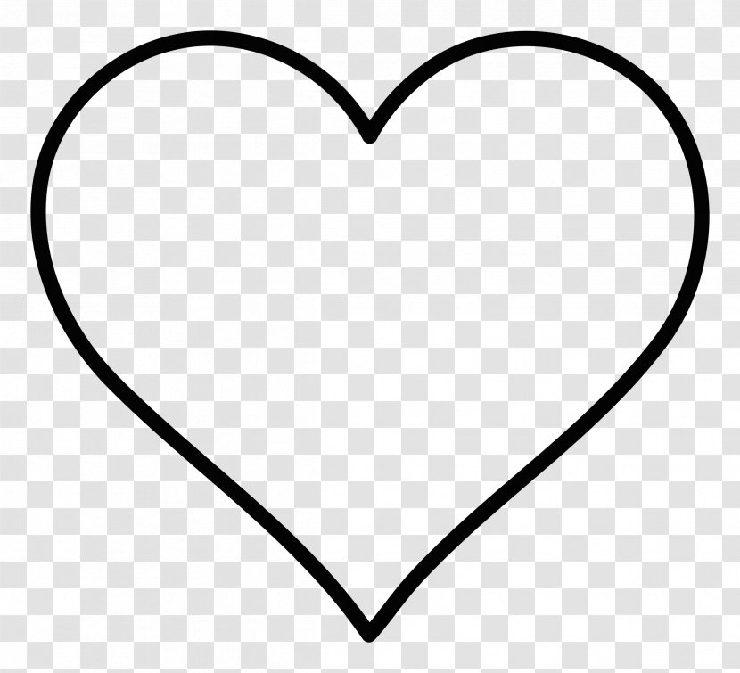 Black And White Heart Area Pattern - Tree - Oval Outline Cliparts Transparent PNG