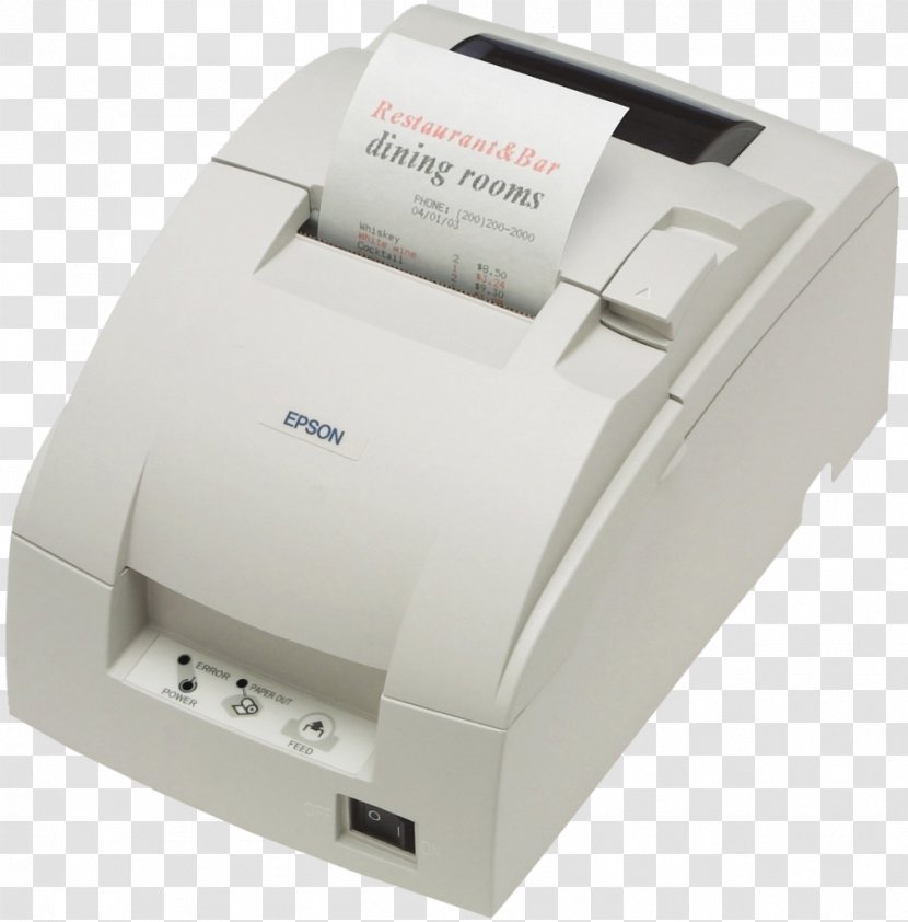 Printer Epson Dot Matrix Printing Point Of Sale Paper - Peripheral Transparent PNG