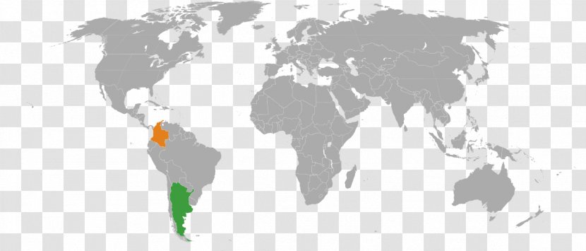 World Map Medellín Cartagena Transparent PNG