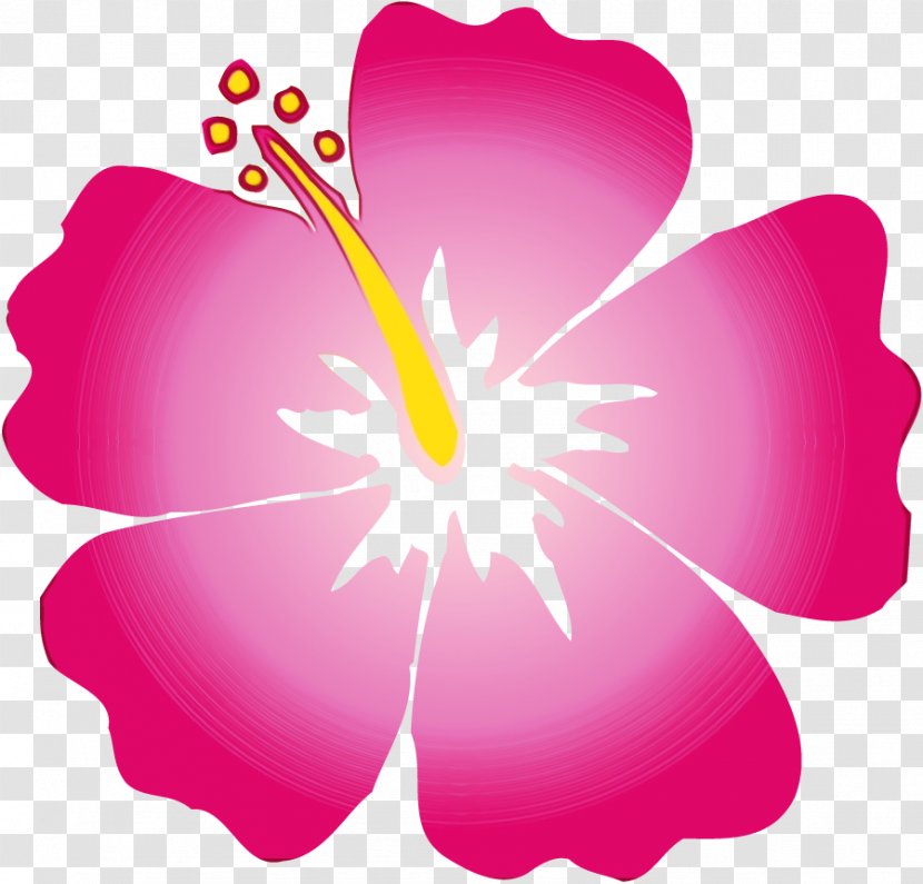 Pink Flower Cartoon - Wildflower Magenta Transparent PNG