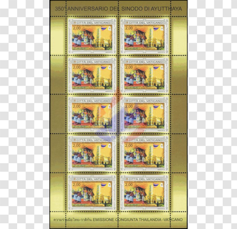 Phra Nakhon Si Ayutthaya Kingdom Synod Postage Stamps And Postal History Of Vatican City - Thailand Transparent PNG