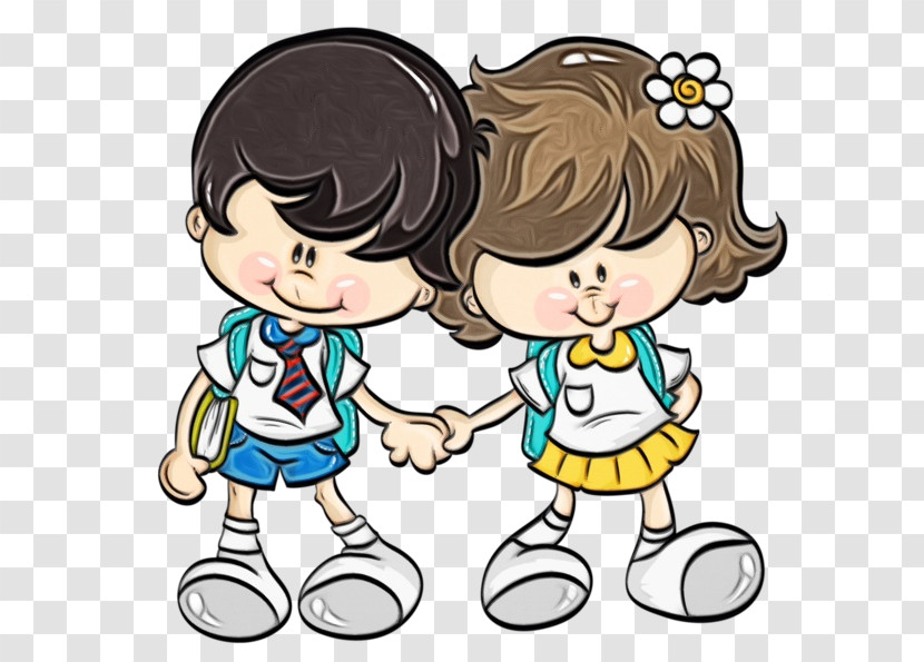 M-019 Friendship Cartoon Happiness Hug Transparent PNG