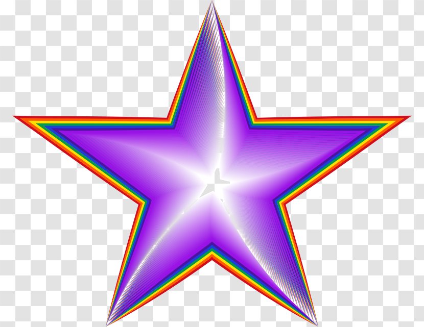 Star Polygons In Art And Culture Five-pointed Clip - Rainbow Transparent PNG